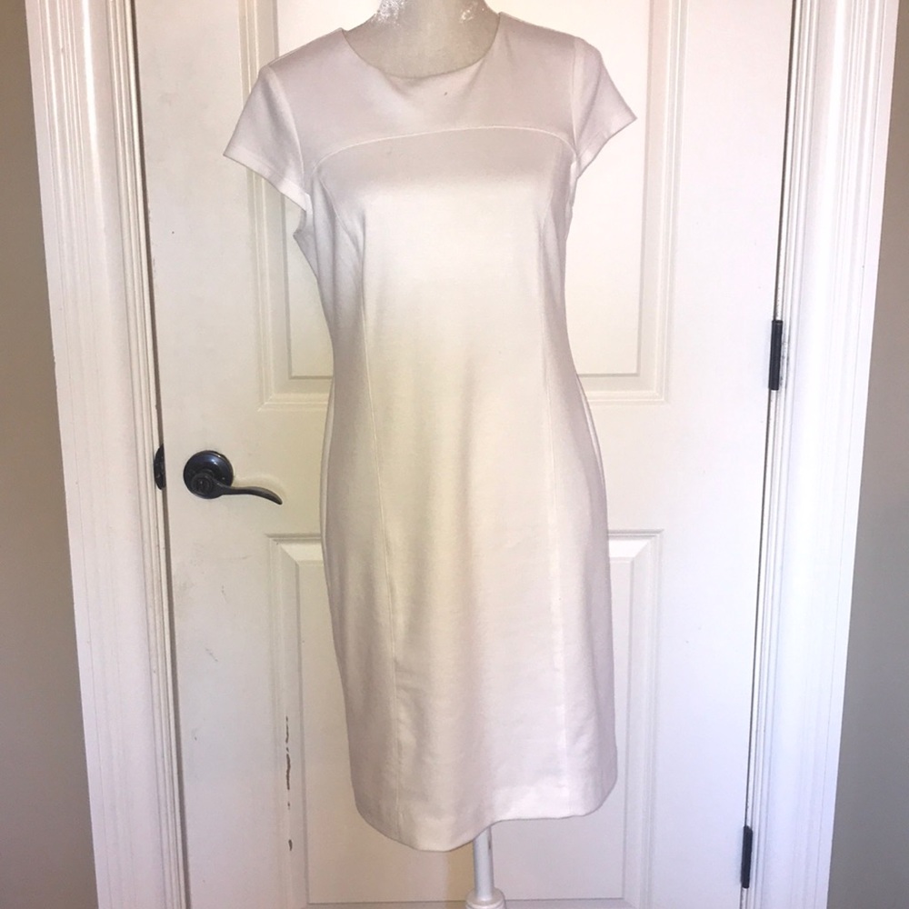 Saks fifth avenue white work dress